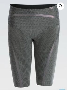 Dolfin High Waisted Jammer Lightstrike Tech Suit Shorts Grey Size 26 NEW NWT